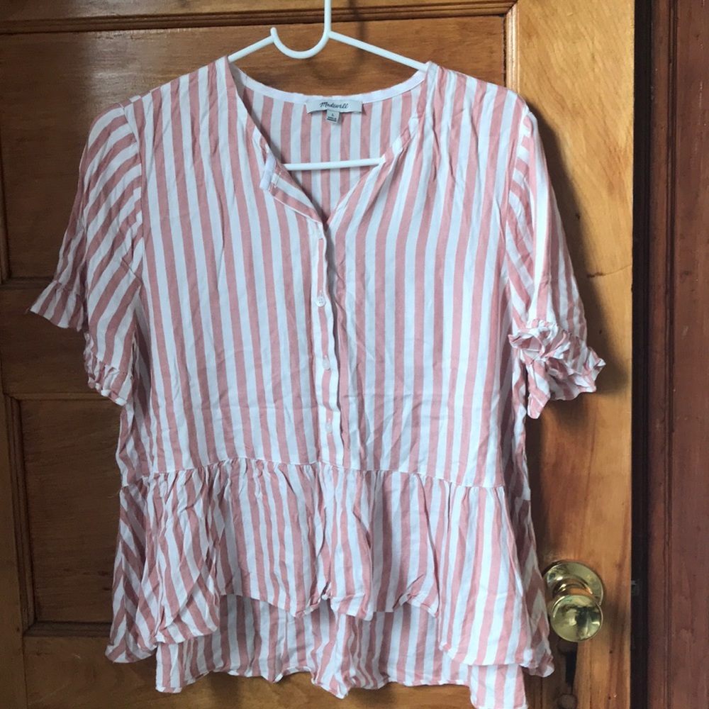 Madewell peplum blouse
